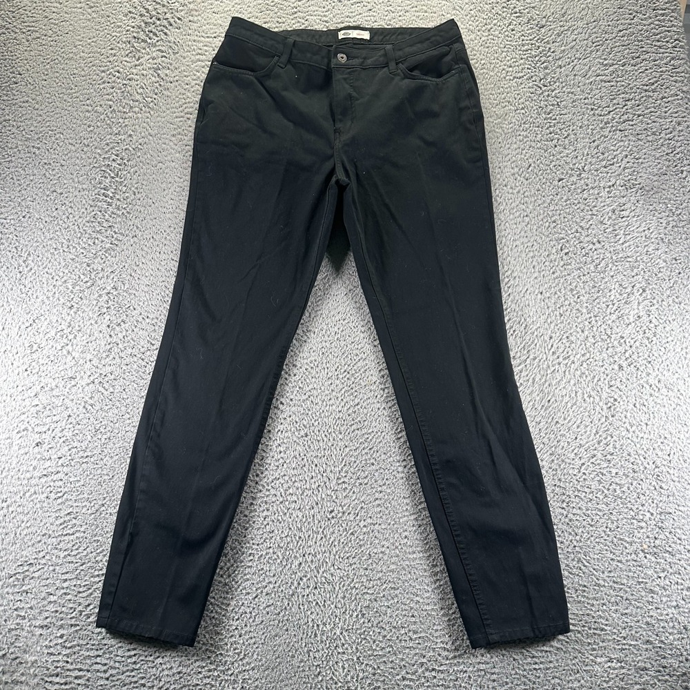 Dickies Pant Womens 12 Black Cotton Khakis Skinny Workwear Utility Technician